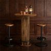 A small bar set with 2 bar stools, cocktail table with bar changing chairs, circular small bar table, perfect for busy family bars