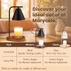 Candle Warmer Lamp with Timer Black, Birthday Gifts for Women Men, House Warming Gifts New Home Decor Aesthetic Black Walnut