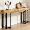 Main console, wooden sofa table, hallway table, foyer table, dining table, with industrial and modern styles