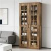Tableware cabinets, modern storage cabinets with doors and adjustable shelves, cabinets,