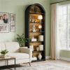 Bookshelf, Wooden Arched Bookshelf, Display Stand, Display Cabinet