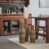 Desktop Vase, Brown Decorative Floor Vase, Classic and Neat Floor Vase, High Independent Flower Stand, Artificial Vine Vase, PVC Floor Vase