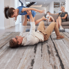 LOOM & LUXE Collection 8X10 Brown /Striped Non-Shedding Living Room Bedroom Dining Home Office Stylish and Stain Resistant Area Rug