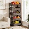 Wooden storage rack, basket rack, storage rack, snack rack, with drawers
