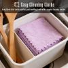 24 Pack Kitchen Dishcloths - Does Not Shed Fluff - Reusable Dish Towels, Dish cloths, Super Absorbent Coral Fleece Cleaning Cloths