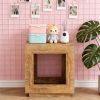 Wooden coffee table, square side table, tea table, bedside table with storage space