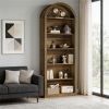 High bookshelf, wooden arched bookshelf, display rack, display platform, storage rack, plant rack