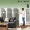 Privacy screen, bedroom divider, folding screen, white