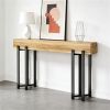 Main console, wooden sofa table, hallway table, foyer table, dining table, with industrial and modern styles