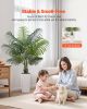 Artificial Areca Palm Tree 5 ft, Fake Palm Tropical Plants with White Tall Planter, Faux Floor Silk Plant in Pot