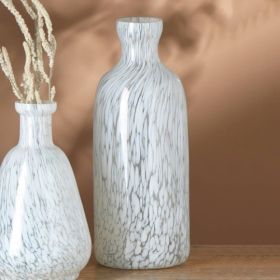 Decorative Splutter Glass Bottle Vase Large Home