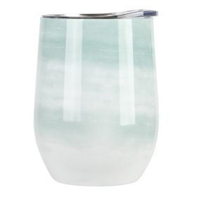 Gibson Home Brampton 12 Ounce Stainless Steel Thermal Stemless Wine Tumbler in Mint