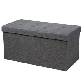 31.5 Inch Fabric Foldable Storage with Removable Storage Bin-Light Gray