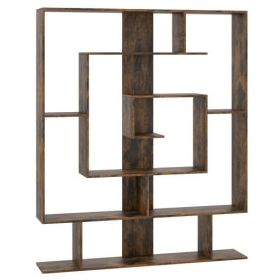 7-Tier Bookshelf  Open Display Shelf Rack for Home Office-White