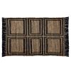 Black Natural Interlocking Jute 30" x 46" Accent Rug