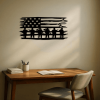 CIFbuy Vintage American Flag Wall Art Metal Stars Stripes Indoor Outdoor Patriotic Wall Hanging(TikTok, temu pick-up service)