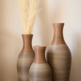 Desktop Vase, Brown Decorative Floor Vase, Classic and Neat Floor Vase, High Independent Flower Stand, Artificial Vine Vase, PVC Floor Vase