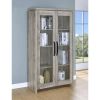 Myerson Grey Driftwood 2-Door Engineered Wood Tall Cabinet