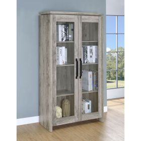 Myerson Grey Driftwood 2-Door Engineered Wood Tall Cabinet