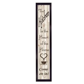 "Kitchen Is The Heart of The Home" by Millwork Engineering, Ready to Hang Framed Print, Black Frame