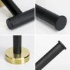 Bathroom Toilet Paper Holder, Premium SUS304 Stainless Steel Rustproof Wall Mounted Toilet Roll Holder for Bathroom, Kitchen (1 Pack, Black and Gold)