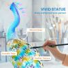 Peacock Garden Statue, 32.7" Standing Lawn Ornament, Steel Garden Decor Bird Statue with Stakes for Lawn Patio Backyard Decoration, Mixed Colour