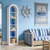 Arched bookshelf, open bookshelf, display rack, sturdy and natural