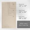12-Piece Quick Dry 100% Cotton Towel Set, Beige