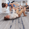 LOOM & LUXE Collection 8X10 Ivory/Blue /Striped Non-Shedding Living Room Bedroom Dining Home Office Stylish and Stain Resistant Area Rug