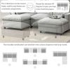 [VIDEO]86.5'' Chenille Modular Sectional Sofa with Storage Pockets, 5 Seat U Shaped Couch Set with Pillows,Free Combination