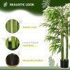 4.5FT Artificial Bamboo Tree Faux Decorative Plant in Nursery Pot for Indoor DÃ©cor