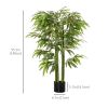 4.5FT Artificial Bamboo Tree Faux Decorative Plant in Nursery Pot for Indoor DÃ©cor