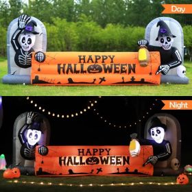 12FT Halloween Inflatables Decoration Giant Ghost With 3-Colored Flame Rotation LED Light Spooky Halloween Decorations Outdoor Blow Up Yard Decoration (Option: B0C65GPJFY)