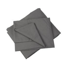 Bedding King Bed Sheets Set - 4 Piece Bedding - Brushed Microfiber - Shrinkage And Fade Resistant - Easy Care  King, Grey (Option: Grey)