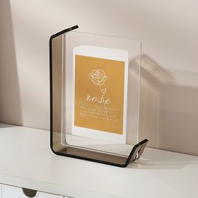 4x6 Inch Colorful Acrylic Photo Frame Box Creative Picture Holder Stylish Gradient Color Collage Frame (Option: Grey-4x6 Inch)