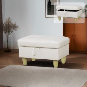 Pickup Only--White Faux Leather 3-Piece Living Room Sofa Set (Option: F09722.O)