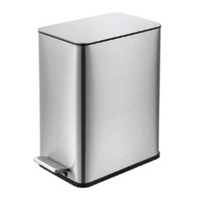 SSTC101-10L-S, Stainless Steel Kitchen Trash Can, 10L (Option: Steel Gray)