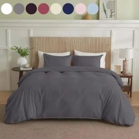 Serta Simply Clean Pleated Duvet Cover Queen (Option: Grey)
