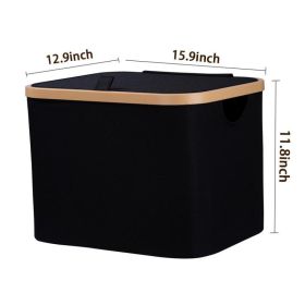 Available In Three Colors, With Or Without Lids, Perfect For Organizing Your Home And Keeping It Tidy. (Option: Black-With Lid)