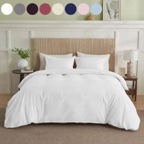 Serta Simply Clean Pleated Duvet Cover Queen (Option: White)
