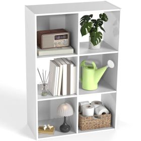 Cube Storage Organizer - Open Cube Bookshelf With Removable Back Panels, Display Storage Bookcase For Living Room, Bedroom, Entrance Hall (Option: White6Cube)
