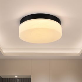 12 Inch LED Ceiling Light, 24W Flush Mount Ceiling Light,Round Low Profile Ceiling Lights For Bedroom, Living Room, Dining Room Black (Option: Black)