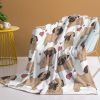 Pug Dog Animal Flannel Blanket Kids Cute Puppy Theme Fuzzy Warm and Cozy Throws for Boys Girls Pet Fleece Blankets