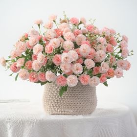 2 pcs Artificial Flowers; Fake Hydrangeas; Wedding Routes Silk Flowers Vase For Home Furnishings Hotel Decorations Valentine's Day Gifts Mother's (Quantity: 2 pcs 40heads, Color: pink)