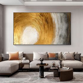 Hand Painted Oil Painting Abstract Gold Texture Oil Painting on Canvas Original Minimalist Art Golden Decor Custom Painting Living Room Home Deco (Style: 01, size: 150x220cm)