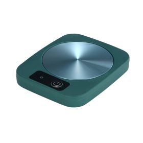 Mug Heater Coffee Mug Cup Warmer Milk Tea Water Heating Pad Cup Heater Warm Mat Constant Temperature Coaster (Color: green)