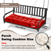 Outdoor Bench Cushion, 63 20 4 Inch, Tufted Waterproof Swing Cushion with Ties, for Patio Bench or Window Seat