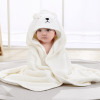 Hooded baby bath towel, made of ultra-soft and absorbent coral fleece, featuring a cute animal hood design. Suitable for newborns