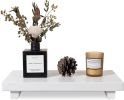 Small Wood Tray Pedestal Stand Farmhouse Bathroom Decor Decorative Wooden Riser Kitchen Soap Dish Holder for Vanity, Counter, Sink