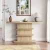 63"Vintage Narrow Console Table with 2 Tier Open Storage Shelves,Stylish Design High Weight Capacity,Suitable for Living Room,Hallway